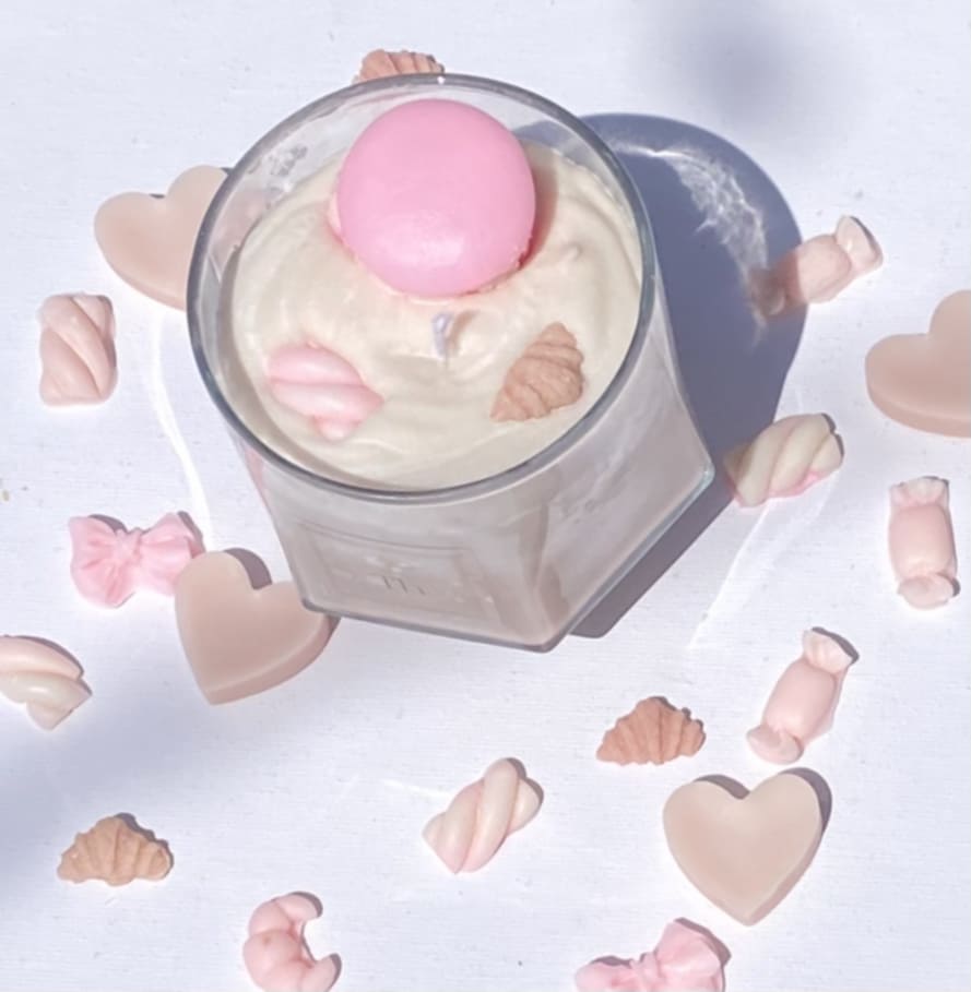 Macarone mous - Αρωματικό κερί Σόγιας 285γρ. Άρωμα καραμέλα