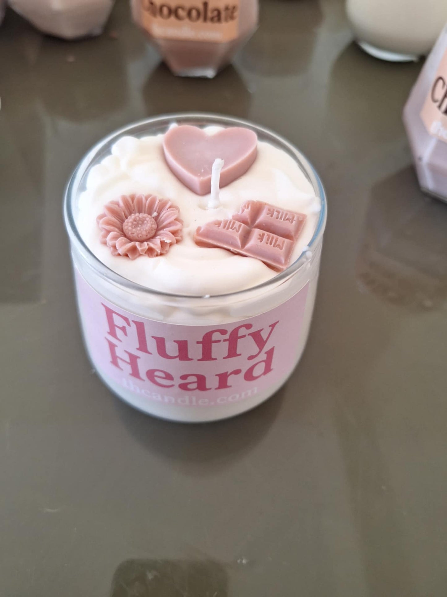 Fluffy heart - Αρωματικό κερί Σόγιας 285γρ. Άρωμα Βανίλια